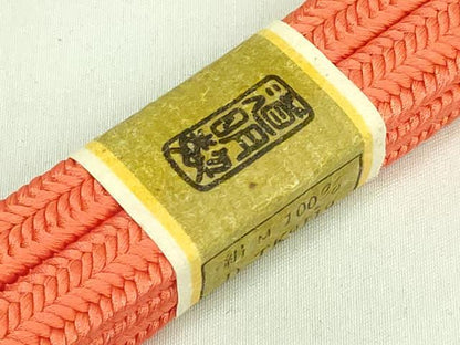 平和屋着物●極上　有職組紐道明　帯締め　冠組　照柿色　宮内庁御用　国立博物館御用　東京芸術大学御用　逸品　未使用　DZAA11899kh6
