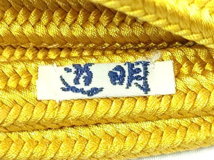平和屋着物●極上　有職組紐道明　帯締め　冠組　山吹茶色　宮内庁御用　国立博物館御用　東京芸術大学御用　逸品　未使用　DZAA11904kh6