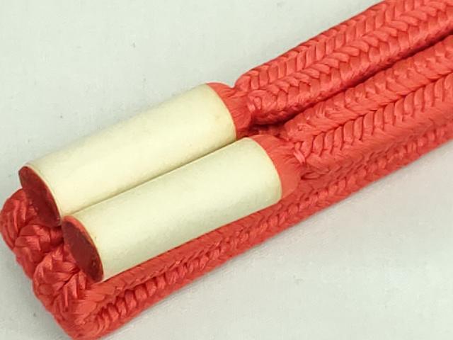 平和屋着物●極上　有職組紐道明　帯締め　冠組　中紅　宮内庁御用　国立博物館御用　東京芸術大学御用　逸品　未使用　DZAA11920kh6