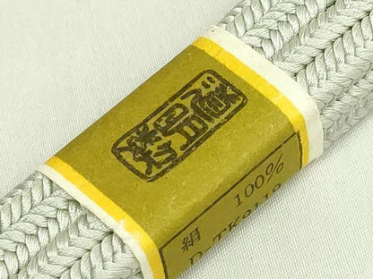 平和屋着物●極上　有職組紐道明　帯締め　冠組　柳鼠色　宮内庁御用　国立博物館御用　東京芸術大学御用　逸品　未使用　DZAA11932kh6