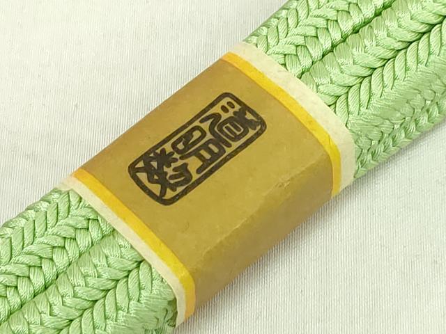 平和屋着物●極上　有職組紐道明　帯締め　冠組　麹塵　宮内庁御用　国立博物館御用　東京芸術大学御用　逸品　未使用　DZAA11942kh6