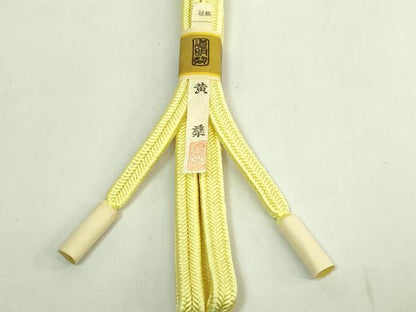 平和屋着物●極上　有職組紐道明　帯締め　冠組　黄蘗　宮内庁御用　国立博物館御用　東京芸術大学御用　逸品　未使用　DZAA11946kh6