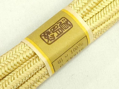 平和屋着物●極上　有職組紐道明　帯締め　冠組　花葉色　宮内庁御用　国立博物館御用　東京芸術大学御用　逸品　未使用　DZAA11949kh6