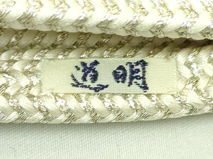 平和屋着物●極上　有職組紐道明　帯締め　冠組　銀糸　宮内庁御用　国立博物館御用　東京芸術大学御用　逸品　未使用　DZAA11963kh6