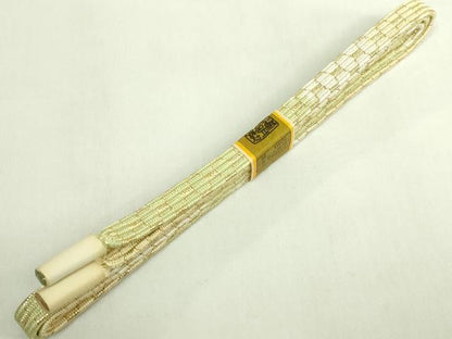 平和屋着物●極上　有職組紐道明　帯締め　亀甲組　金糸　宮内庁御用　国立博物館御用　東京芸術大学御用　逸品　未使用　DZAA11974kh6