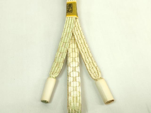 平和屋着物●極上　有職組紐道明　帯締め　亀甲組　金糸　宮内庁御用　国立博物館御用　東京芸術大学御用　逸品　未使用　DZAA11974kh6