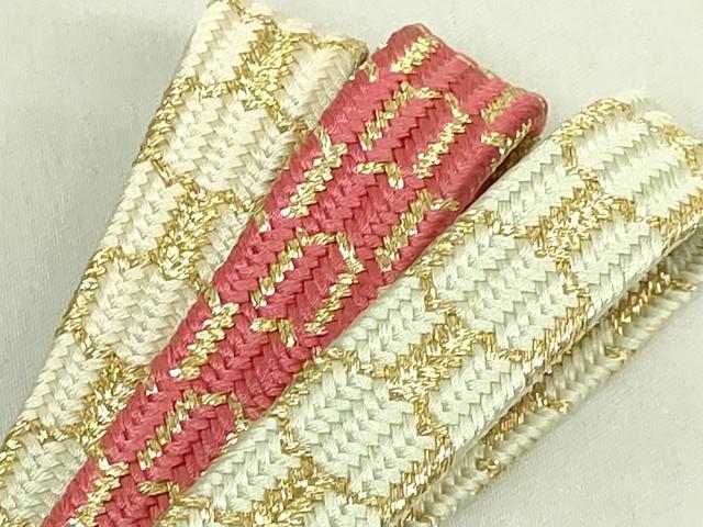 平和屋着物●極上　有職組紐道明　帯締め　亀甲組　金糸　宮内庁御用　国立博物館御用　東京芸術大学御用　逸品　未使用　DZAA11977kh6