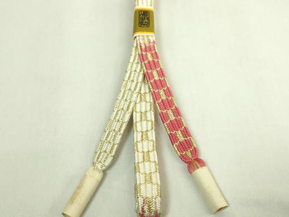 平和屋着物●極上　有職組紐道明　帯締め　亀甲組　金糸　宮内庁御用　国立博物館御用　東京芸術大学御用　逸品　未使用　DZAA11977kh6