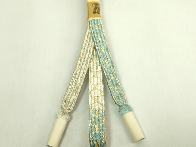 平和屋着物●極上　有職組紐道明　帯締め　亀甲組　金糸　宮内庁御用　国立博物館御用　東京芸術大学御用　逸品　未使用　DZAA11978kh6