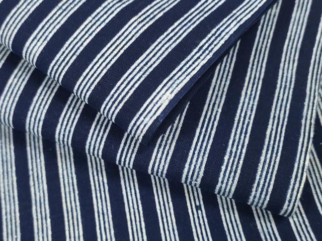 平和屋着物●極上 夏物 竺仙鑑製 浴衣 反物 着尺 間道 綿 証紙付き 逸品 未使用 DZAA12025kh6