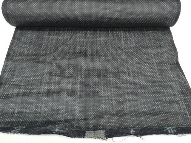 平和屋本店●極上　夏物　重要無形文化財　本場宮古上布　苧麻　反物　着尺　十字絣　逸品　未使用　DZAA12026kh6