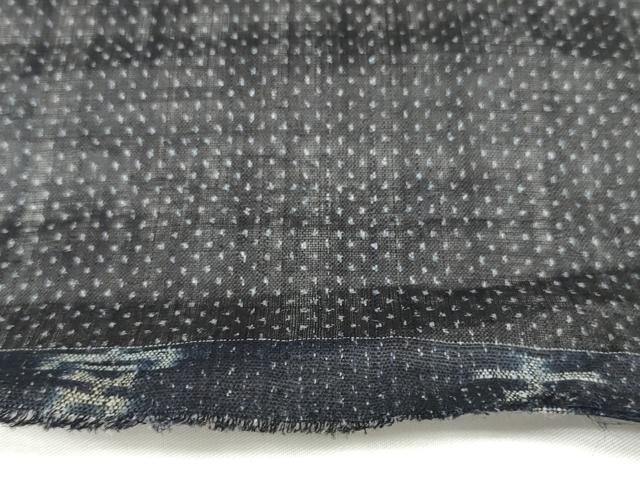 平和屋本店●極上　夏物　重要無形文化財　本場宮古上布　苧麻　反物　着尺　十字絣　逸品　未使用　DZAA12026kh6