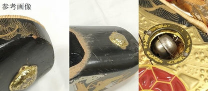 平和屋着物●極上　和装小物　ぽっくり下駄　おこぼ・こっぽり下駄　畳表　金蒔絵　御所車飛鶴松文　19.5cm　逸品　DZAA12031kh6
