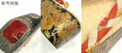 平和屋着物●極上　和装小物　ぽっくり下駄　おこぼ・こっぽり下駄　畳表　蒔絵　牡丹　20cm　逸品　DZAA12032kh6