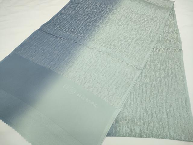 平和屋着物●和装小物　帯揚げ　丹後ちりめん　2色暈し　銀通し地　逸品　DZAA12041kh6