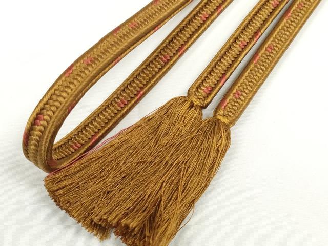 平和屋着物●和装小物　帯締め　角組　狐色　逸品　DZAA12043kh6