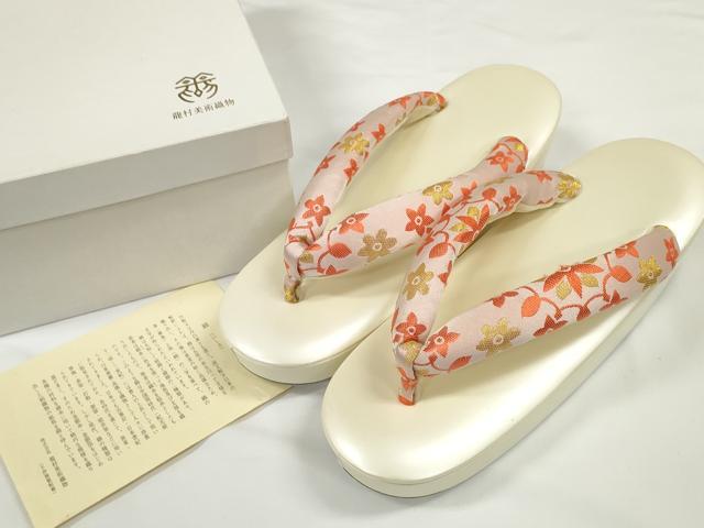 平和屋着物●和装小物　草履　龍村美術織物・錦　東京浅草楽艸　証紙・箱付き　履物　逸品　DZAA12044kh6