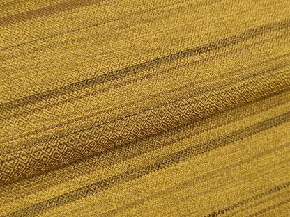 平和屋本店●極上　本場黄八丈　まるまなこ　紬　反物　着尺　リーフレット付き　逸品　未使用　DZAA12050kh6