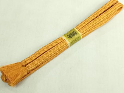 平和屋着物●極上　有職組紐道明　帯締め　冠組　紅鬱金　宮内庁御用　国立博物館御用　東京芸術大学御用　逸品　未使用　DZAA12093kh6