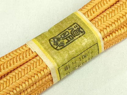 平和屋着物●極上　有職組紐道明　帯締め　冠組　紅鬱金　宮内庁御用　国立博物館御用　東京芸術大学御用　逸品　未使用　DZAA12093kh6