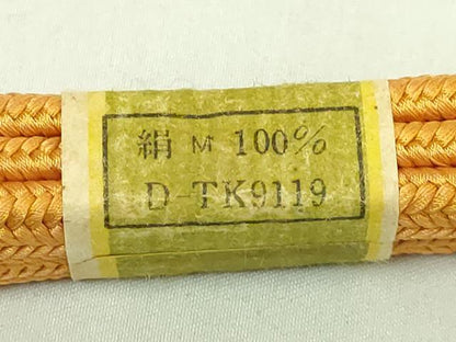平和屋着物●極上　有職組紐道明　帯締め　冠組　紅鬱金　宮内庁御用　国立博物館御用　東京芸術大学御用　逸品　未使用　DZAA12093kh6
