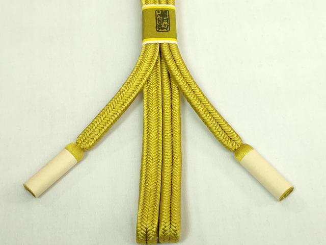 平和屋着物●極上　有職組紐道明　帯締め　冠組　青朽葉　宮内庁御用　国立博物館御用　東京芸術大学御用　逸品　未使用　DZAA12096kh6
