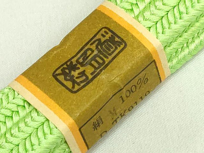 平和屋着物●極上　有職組紐道明　帯締め　冠組　萌黄　宮内庁御用　国立博物館御用　東京芸術大学御用　逸品　未使用　DZAA12097kh6