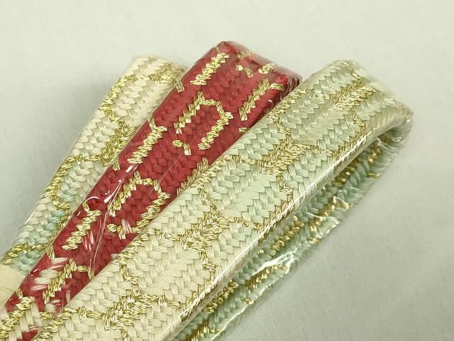 平和屋着物●極上　有職組紐道明　帯締め　亀甲組　金糸　宮内庁御用　国立博物館御用　東京芸術大学御用　逸品　未使用　DZAA12105kh6