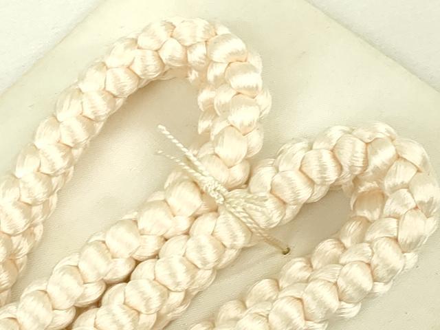 平和屋本店●希少　人間国宝　志村ふくみ　帯締め　紅花染　深見まさ　逸品　未使用　DZAA12124kh6