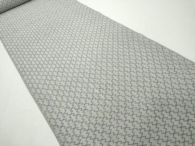 平和屋着物●極上　本場小千谷ちぢみ　反物　着尺　松皮菱　証紙付き　麻　逸品　未使用　DZAA12127kh6
