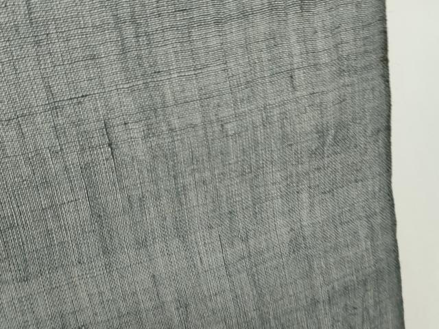 平和屋着物●極上　男性　夏物　本場小千谷ちぢみ　反物　着尺　鈍色　証紙付き　キングサイズ　麻　逸品　未使用　DZAA12134kh6
