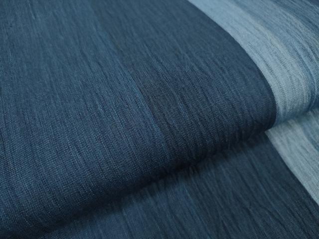平和屋着物●極上　夏物　本場小千谷ちぢみ　反物　着尺　間道　証紙付き　麻　逸品　未使用　DZAA12136kh6