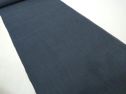 平和屋着物●極上　夏物　本場小千谷ちぢみ　反物　着尺　青褐色　麻　逸品　未使用　DZAA12140kh6
