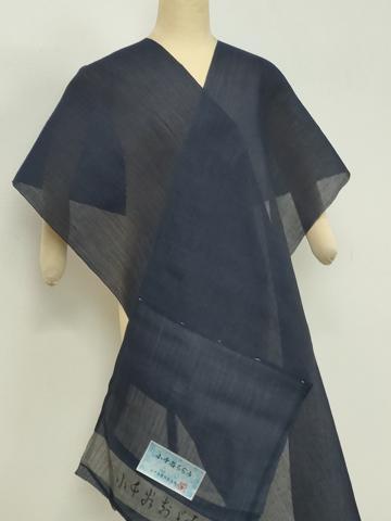 平和屋着物●極上　夏物　本場小千谷ちぢみ　反物　着尺　青褐色　証紙付き　麻　逸品　未使用　DZAA12143kh6