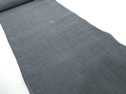 平和屋着物●極上　夏物　本場小千谷ちぢみ　反物　着尺　藍鉄色　証紙付き　麻　逸品　未使用　DZAA12146kh6