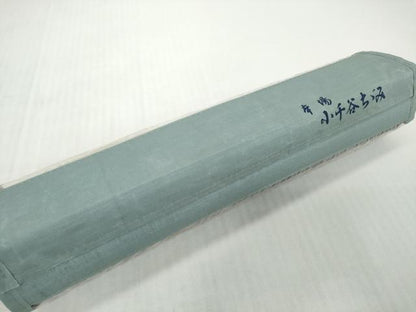 平和屋着物●極上　夏物　本場小千谷ちぢみ　反物　着尺　藍鉄色　証紙付き　麻　逸品　未使用　DZAA12147kh6