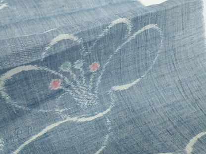 平和屋着物●極上　夏物　本場小千谷ちぢみ　反物　着尺　花散らし　麻　逸品　未使用　DZAA12150kh6