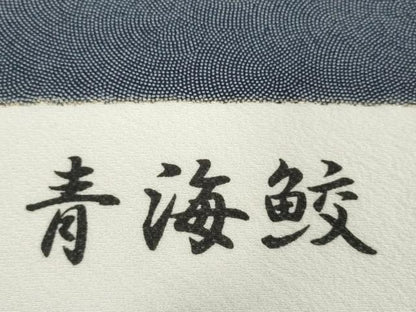 平和屋着物●極上　江戸小紋　反物　着尺　青海鮫　逸品　未使用　DZAA12151kh6