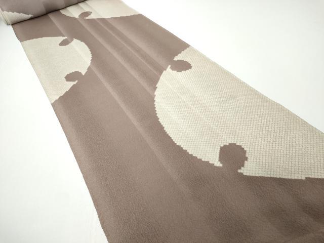 平和屋着物●極上　小紋　反物　着尺　鹿の子雪輪文　逸品　未使用　DZAA12158kh6