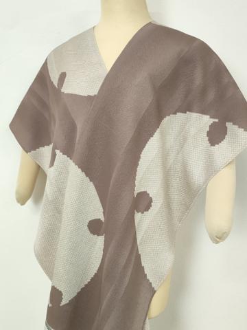 平和屋着物●極上　小紋　反物　着尺　鹿の子雪輪文　逸品　未使用　DZAA12158kh6