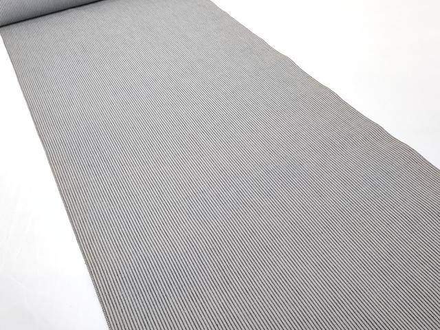 平和屋着物●極上　小千谷　紺仁　越後片貝木綿　反物　着尺　縞　証紙付き　木綿　逸品　未使用　DZAA12167kh6