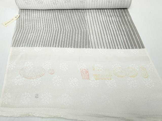 平和屋着物●極上　小紋　反物　着尺　花地紋　間道　逸品　未使用　DZAA12169kh6