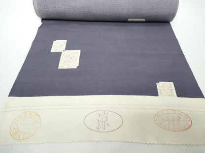 平和屋着物●極上　夏物　小紋　反物　着尺　絽　色紙重ね花文　逸品　未使用　DZAA12170kh6