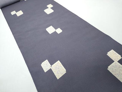 平和屋着物●極上　夏物　小紋　反物　着尺　絽　色紙重ね花文　逸品　未使用　DZAA12170kh6