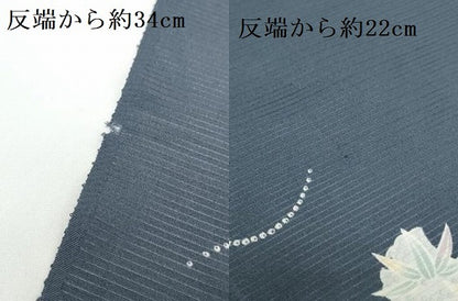 平和屋着物●極上　夏物　小紋　反物　着尺　絽　京友禅　雪輪芝花文　逸品　未使用　DZAA12172kh6