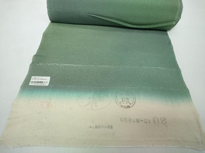 平和屋着物●極上　夏物　染色作家　斉藤三才　小紋　反物　着尺　絽縮緬　五泉　霞文　逸品　未使用　DZAA12177kh6