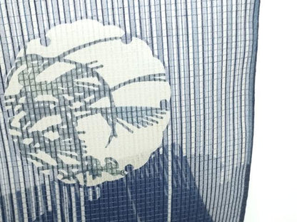 平和屋着物●極上　夏物　小紋　反物　着尺　紅梅　絹麻　雪輪花文　逸品　未使用　DZAA12181kh6