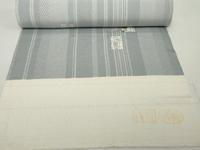 平和屋着物●極上　小紋　反物　着尺　色紙丸間道　逸品　未使用　DZAA12191kh6