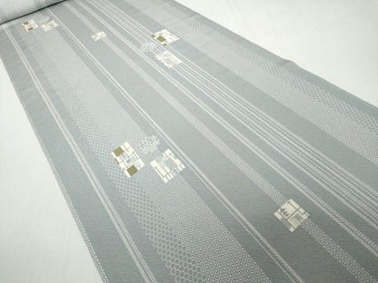 平和屋着物●極上　小紋　反物　着尺　色紙丸間道　逸品　未使用　DZAA12191kh6