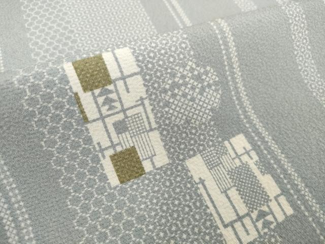 平和屋着物●極上　小紋　反物　着尺　色紙丸間道　逸品　未使用　DZAA12191kh6